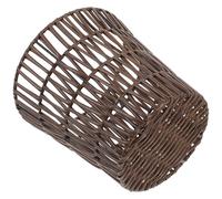 EXCEART Cestino Plastica Spazzatura Cestino Piccolo in PP Ferro 20cm | Cesta Piccola, Cesta Porta Oggetti, Cesta per Biancheria, Cestini Intrecciati per Rifiuti, Colore Caffè