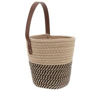 EXCEART Cestino Sospeso Intrecciato in Corda di Cotone Piccolo per Piante | Manico e Design Salvaspazio, Adatto a Soggiorno e Lavanderia, 6, 3x7 Pollici