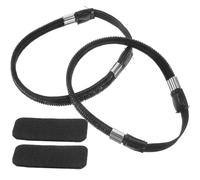 EXCEART Cinturini Elastici Confezione da 1 Paio in Pu e Metallo per Scarpe Tacchi Alto Pratici e Decorativi senza Lacci Nero per Tacchi Femminili