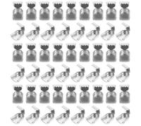 EXCEART Clip per Lacci Scarpe in Lega di Rame Argento e per Chiusura Semplice e Resistente 100 Pezzi con Adatta la Maggior Parte delle Scarpe Lacci e Stivali
