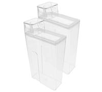 EXCEART Contenitore Piccolo Volume per Detersivo Lavanderia 2 in Pet e Ptr, Dispenser Trasparente Multifunzione per