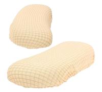 EXCEART Copri Braccioli per Sedia da Ufficio Elasticizzati in Poliestere Color Beige, Protezione per Braccioli Sedie da Scrivania, Set 1 Paio Compatibile Sedia Girevole per Uso