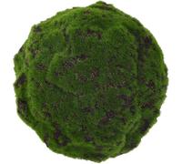 EXCEART Decorazione Mezza Sfera di Muschio Artificiale da Giardino, Pallina da Prato Resistente allo Sbiadimento, Decorazione Leggera per Esterni e Centrotavola, 20 Cm, Colore Marrone