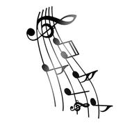EXCEART Decorazione Musicale a Forma di Nota in Ferro Nero da Parete | Decorazioni da Parete Esterno, per Cucina e Stanza Appassionato di Musica, Design Classico Unico