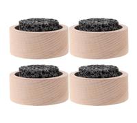 EXCEART Diffusore di Pietra Lavica per Oli Essenziali 4 Pezzi Design Stabile in Legno e Roccia Vulcanica, Decorativo senza Alimentazione per Stanze D'hotel e Meditazione