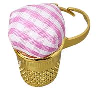 EXCEART Ditale di Protezione per Le Dita e Cuscinetto per Spilli da Cucito in Metallo e Cotone, Porta Spilli Compatto Riutilizzabile per Uso Domestico, Strumento Comodo per Cucito e Ricamo