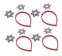 EXCEART Fasce per Chioma Hanukkah 4 Pezzi con Stelle di David Blu in Feltro e Plastica, Design alla Moda, Materiale Confortevole per Feste di Passover e Accessori per Foto