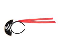 EXCEART Fascia da Pirata Nera per Halloween Non Tessuto Cotone Pp e Nastro, Accessorio Unisex Divertente e Adatto a Tutte le Età per Carnevale e Recite Scolastiche