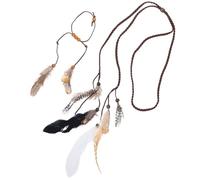 EXCEART Fascia per Chioma Piume Indiani in Stile Bohemien Elegante, Accessori per Costume Egiziano e Indiana Bambina, Set Versatile e Vistoso per Feste e Cosplay