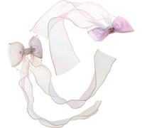 EXCEART Fermagli per Chioma con Fiocco da Donna e Ragazza Set 2 Pezzi con Nastro Lungo Accessori per Chioma Leggeri Decorazione Elegante per Feste e Cerimonie