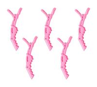 EXCEART Fermagli per Chioma Divisori per Parrucchieri 15 Pezzi in Plastica Rosa, Clip Coccodrillo Resistenti e Leggere, per Styling Professionale e Uso Salone o Domestico