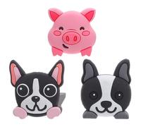 EXCEART Fermaporta a Forma di Animale in PVC 3 Pezzi, Protezione per Porta Anticollisione per Ragazzo Ragazza e Animali, Cuneo Fermaporta Decorativo per Casa e Ufficio