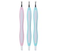 EXCEART Forbicina per Cuticole Rimozione Precisa della Pelle Morta 3 Pezzi in Acciaio Inossidabile Strumento Portatile e Colore Casuale per Manicure e Pedicure per Uso Personale