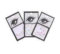 EXCEART Gemme Adesive per Viso e Occhi in Resina, 3 Set Riutilizzabili Forme Diverse, Decorazioni per Trucco e Unghie Perfette per Halloween e Feste