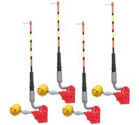 EXCEART Indicatori di Allarme di Abboccata LED per Pesca alla Carpa, Set da 4 con Segnalatori Acustici e Luminosi Notturni ad Alta Sensibilità, Allarmi per Pesca con Esche Artificiali