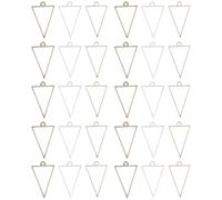 EXCEART Kit 30 Pezzi Pendenti Triangolari in Lega per Creazione Gioielli, Struttura Cava Resistente e Comoda per Uso nel Processo Artigianale Fai da Te Colore Casuale