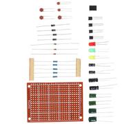 EXCEART Kit di Formazione per Saldatura Elettronica Scheda di Allenamento Plug-in in Plastica Marrone, Resistente, per Principianti e Insegnamento delle Abilità di Saldatura