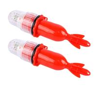 EXCEART Luce Subacquea LED per Pesca in profondità, Rosso, PP | Compatta, Attira i Pesci da Lontano, per Pesca in Mare Aperto Notturna, Longline e Montature a Caduta