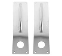 EXCEART Maniglia per porta in acciaio inossidabile da 2 pezzi: maniglia push-pull da 30x8x6,5 cm con fessura per serratura - maniglia per cancello da magazzino per armadio da ufficio domestico