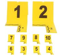 EXCEART Marcatori per Crimini in Plastico Giallo con Numerazione Chiara 10 Pezzi, Adatti a Uso Professionale e Giochi da Tavolo Detective