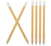 EXCEART Matita Infinita per Scrivere e Disegnare, in Bambù, Set da 6 Pezzi, ergonomica, per studenti e pittori