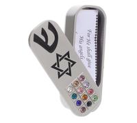 EXCEART Mezuzah Case in Metallo con Elementi Israeliani per Uso su Pareti e Studio Custodia per Pergamena Benedizione Domestica