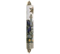 EXCEART Mezuzah in Metallo, Metal Scripture mezuzah, Decorazione per Porta Ingresso, Resistente a Pioggia e Sole, per la Fede ebraica, 16,50 x 2,30 x 1,50 cm
