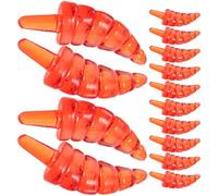 EXCEART Naso di Pupazzo di Neve in Plastica 100 Pezzi Arancia | Semitrasparente, Gancio Curvo, Accessorio Xmas per Decorazioni Fai da Te