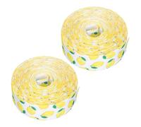 EXCEART Nastro Decorativo al Limone 2 Pezzi in Poliestere e 25mm X 9m Nastro per Imballaggio per Confezioni Regalo, Fiocchi Fai da Te Decorazioni Festa Estiva Bouquet Primaverile