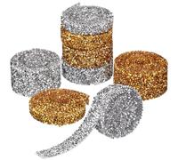 EXCEART Nastro di strass con 8 strass autoadesivo, in resina glitterata, con