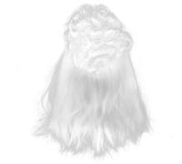EXCEART Parrucca da Giudice Bianca per Uomo in K Silk Leggera e Confortevole, per Cosplay e Feste in Costume Stile Coloniale Riccia Coda di Cavallo