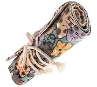 EXCEART Pencil Roll up Organizer Tela Astuccio Arrotolabile Con Slot Per Matite Colorate e Pennelli Per Artisti e Studenti Facile Da Trasportare e Riporre Design Salvaspazio