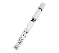 EXCEART Penna stilografica, penna stilografica con riempimento a pistone, penna stilografica ricaricabile, per calligrafia giapponese, sottile, in plastica trasparente