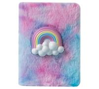 EXCEART Quaderno Kawaii Arcobaleno in Peluche per Bambine - Quaderno Soffice Tie Dye con Disegni a Forma di Fumetto per Scrivere, Dipingere, Prendere Appunti, Scrapbooking Fai da Te