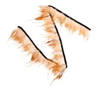 EXCEART Rifinitura a Piuma Naturale per Bordi di Piastra Riscaldante Pollaio, Set 4 Pezzi per Decorazioni Fai da Te, Nastro Decorativo per Cuscinetti Riscaldanti Coop, per