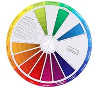 EXCEART Ruota Colori per Miscelazione e Apprendimento, Carta Circolare | Guida Internazionale per Abbinamento, Mostra Relazioni Cromatiche, Uso Semplice per Nail Art e Studio