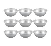 EXCEART Set 9 Pezzi Stampo Semisferico in Alluminio Riutilizzabile per Dolci e Budini, Distribuzione Uniforme del Calore, per Cucina Quotidiana e Tè Pomeridiano