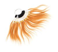 EXCEART Set da 30 Anelli Campione Colore Chioma Veri Lisci per Test Tintura e Pratica Colorazione in Salone, Campioni Chioma Umani per Formazione Parrucchieri e Styling Creativo