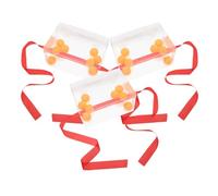 EXCEART Set di 3 Giochi per Feste Palline da Ping Pong in Plastica Arancione, Divertente Gioco di Intrattenimento Versatile e Facile da Imparare, per Party e attività All'aperto