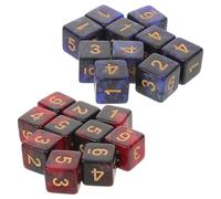 EXCEART Set di Dadi da Gioco da Tavolo 20 Pezzi in Acrilico a Sei Facce, Leggeri e Portatili, Dadi Cubici Numerati per Giochi di Società e Feste Colore Casuale