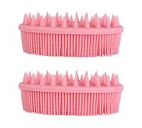 EXCEART Spazzola da Bagno 2 Pezzi in Silicone per Ragazza Design Semplice Massaggio Rilassante e Circolazione Sanguigna la Doccia e Viaggi