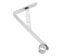 EXCEART Staffa porta-canna per armadio in acciaio inox argento, design triangolare, montaggio laterale a parete, installazione facile, per interni