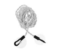 EXCEART Stendi Biancheria Retrattile per Esterni e Interni, Corda Elastica Bianca Leggera con Ganci e Ventose, Salvaspazio per Balcone e Campeggio