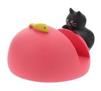 EXCEART Supporto per Telefonino da Tavolo in Resina a Forma di Gatto Adorabile Rosso, Stabile e Decorativo, per Desktop e Trasmissioni Live