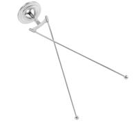 EXCEART Supporto Portabandiera Design Compatto e Versatile da Tavolo in Lega di Zinco con Struttura a Croce Argento Ottimizzazione dello Spazio per Ufficio e Scuola