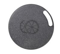 EXCEART Tagliere Design in Plastica Pp e Finitura Raffinata Effetto Marmo Rotondo Antiscivolo e Resistente All'olio per e Pane