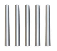EXCEART Tappi per Pennelli Manicure in Lega di Zinco Argento 5 Pezzi Protezione Pennelli per Unghie Interno 8-9mm Estensione Durata Uso Nail Art