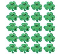 EXCEART Toppe a forma di quadrifoglio, 20 pezzi, St. Patrick'S Day Toppe a forma di quadrifoglio, paillettes, per vestiti, decorazioni fai da te