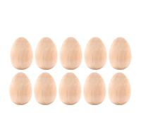 EXCEART Uova di Pasqua da Decorare in Legno Beige a Forma di Uovo 10 Pezzi e Attività Creative di Pasqua per Creare Atmosfera Festiva e Giardino