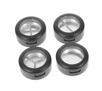 EXCEART Valigetta per Trucchi Nera in Plastica 4 Pezzi 3 Scomparti Multi-griglia Portatile per Ombretti e Rossetti per Make Up On-the-go